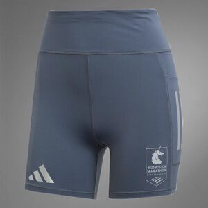 Adidas 2025 Boston Marathon Running Tights gray Shorts Womens Large  5” JN5514
